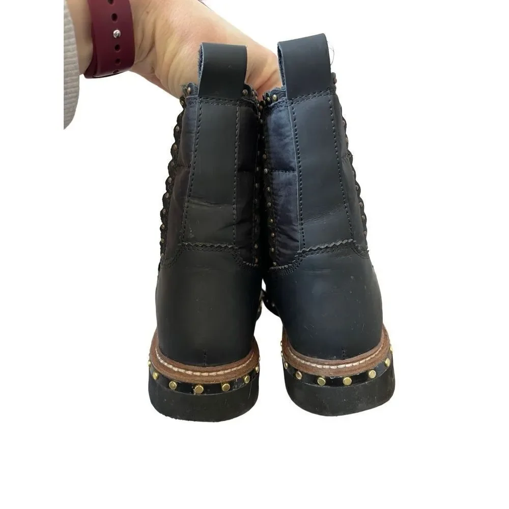 Free People Atlas Puffer Chelsea Boots Black EU 38